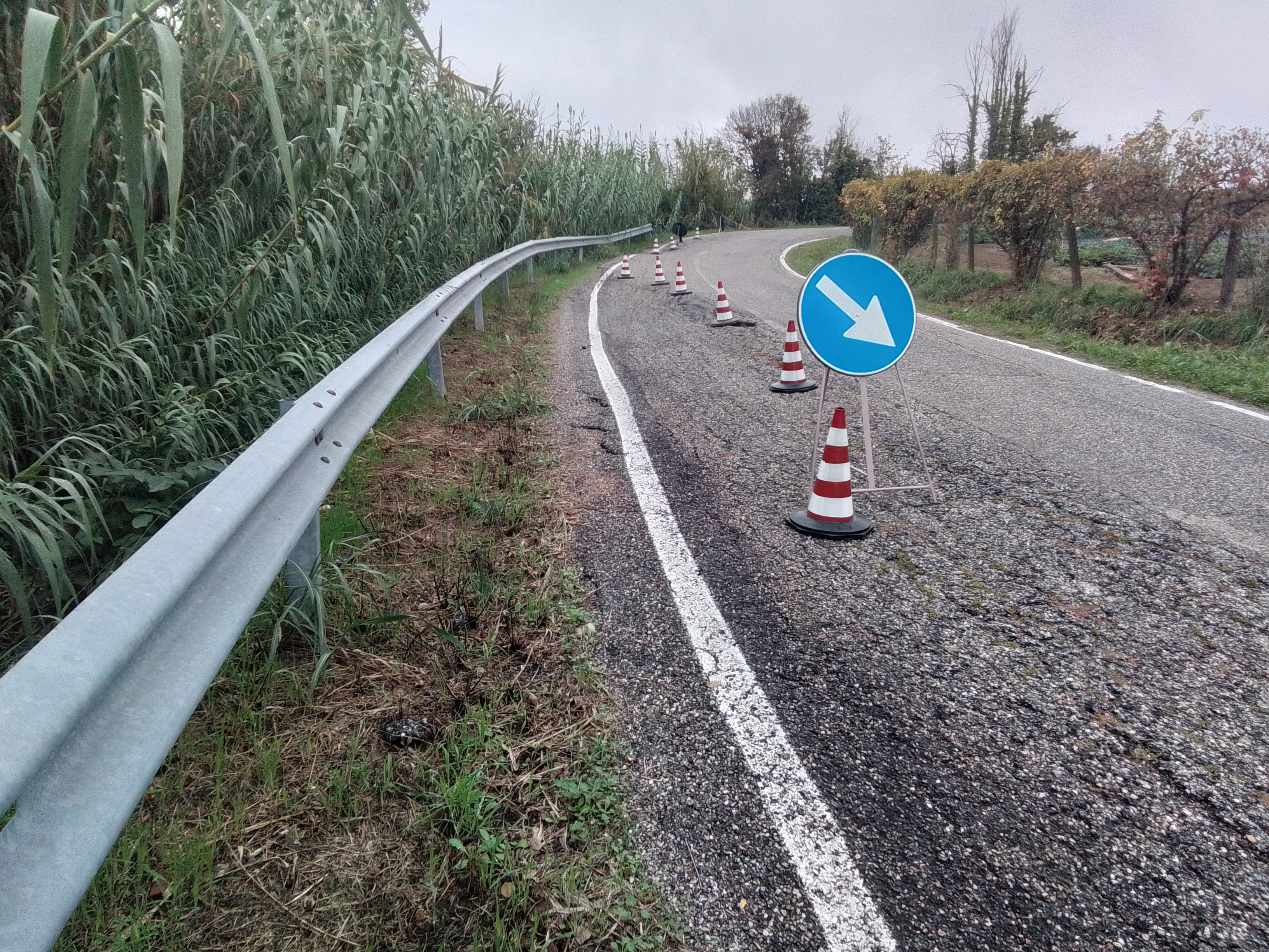 Lavori di somma urgenza per sistemazione cedimento tratto di strada comunale Via Avallano