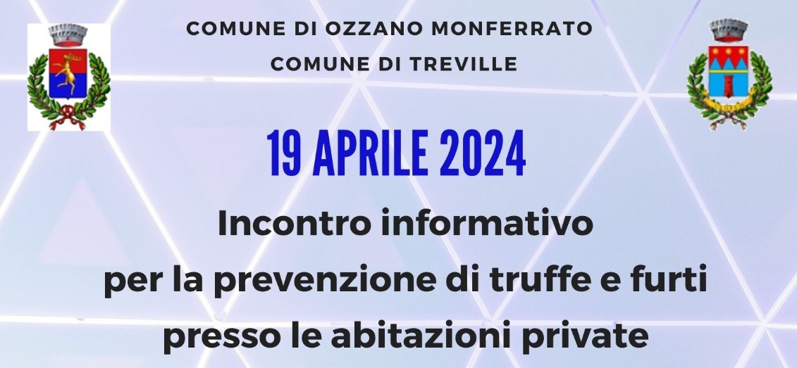 Prevenzione di truffe e furti - incontro informativo