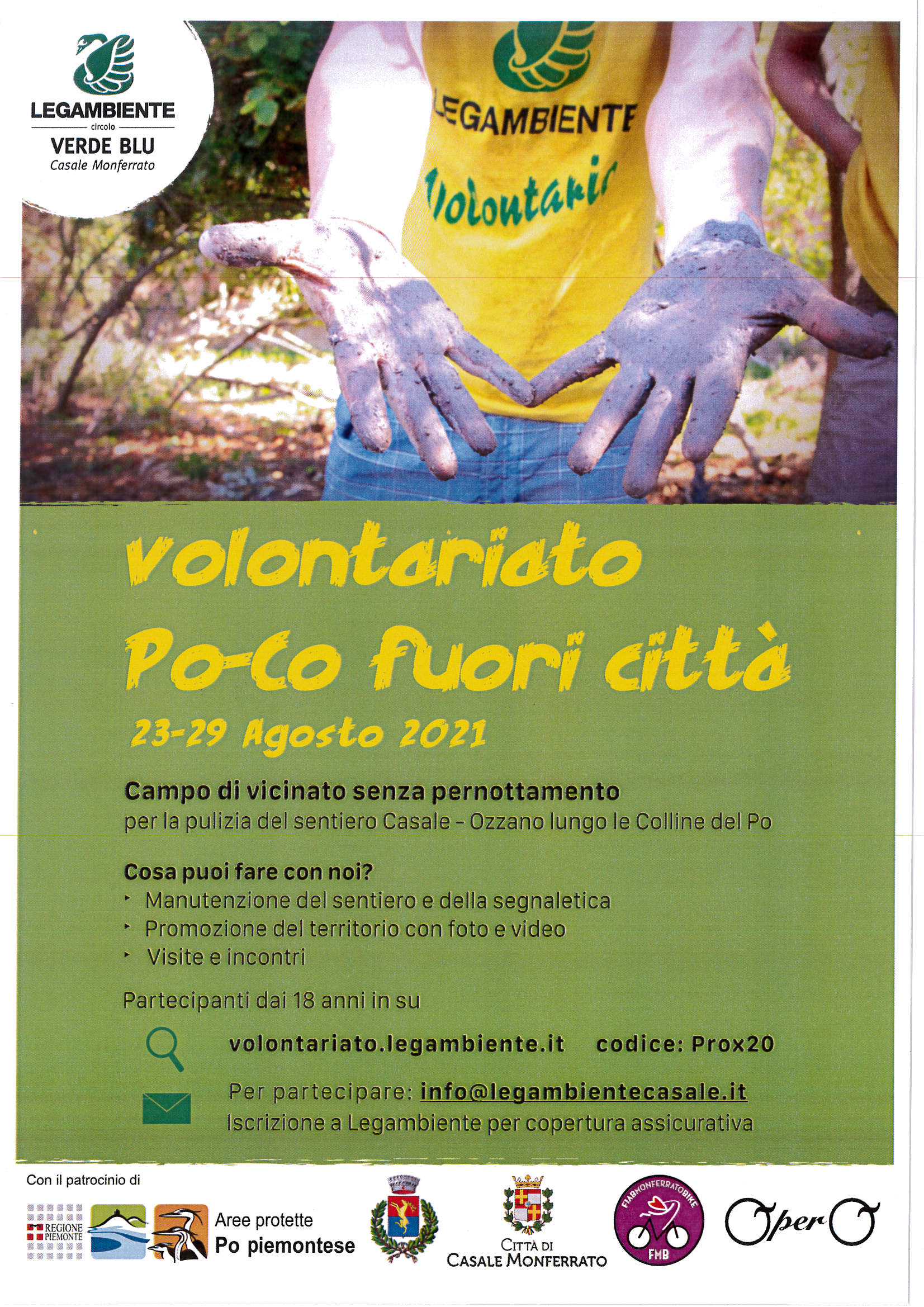 VOLONTARIATO PO-CO FUORI CITTA' dal 23 al 29 AGOSTO 