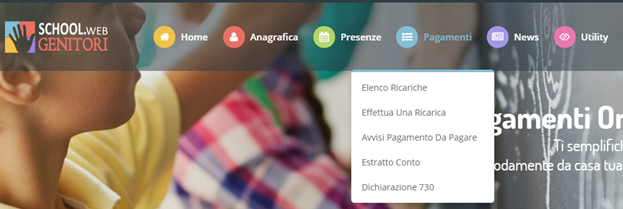 Refezione scolastica - pagamento tramite pagopa